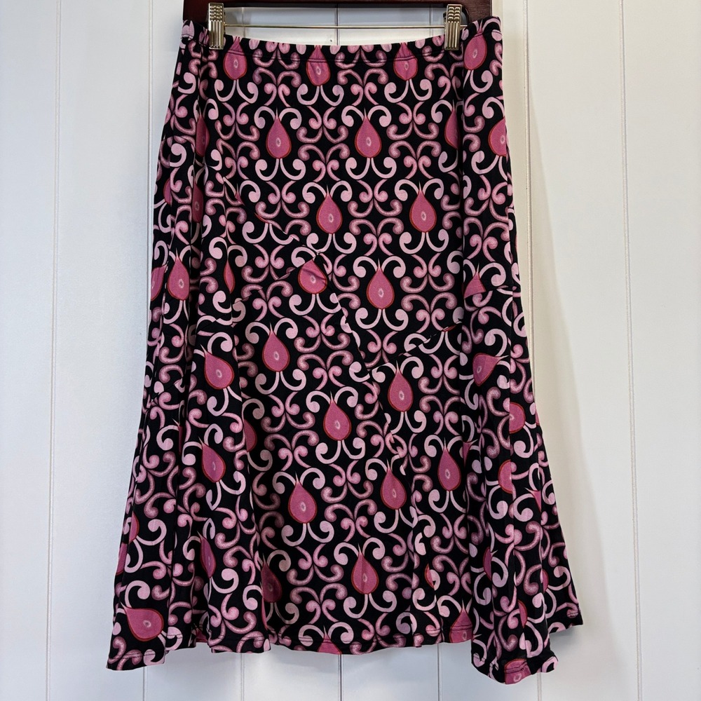 Junction West Y2K Psychedelic Midi Skirt Size L Retro Vibes Boho Whimsigoth